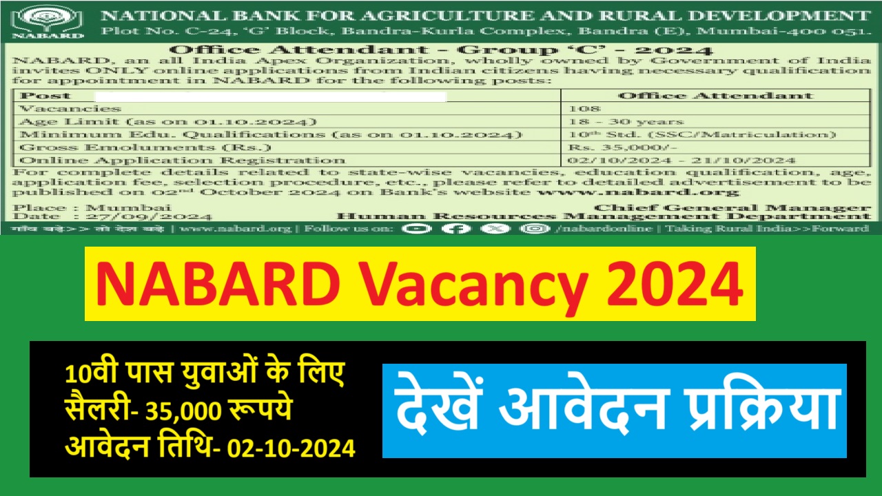 NABARD Vacancy 2024